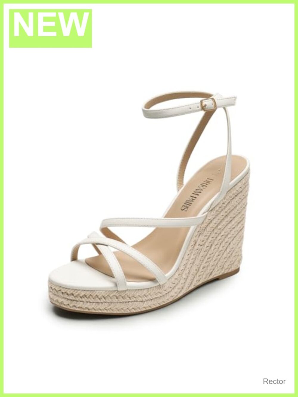 Faux Leather Strappy Espadrille Wedge Sandals Ankle Strap